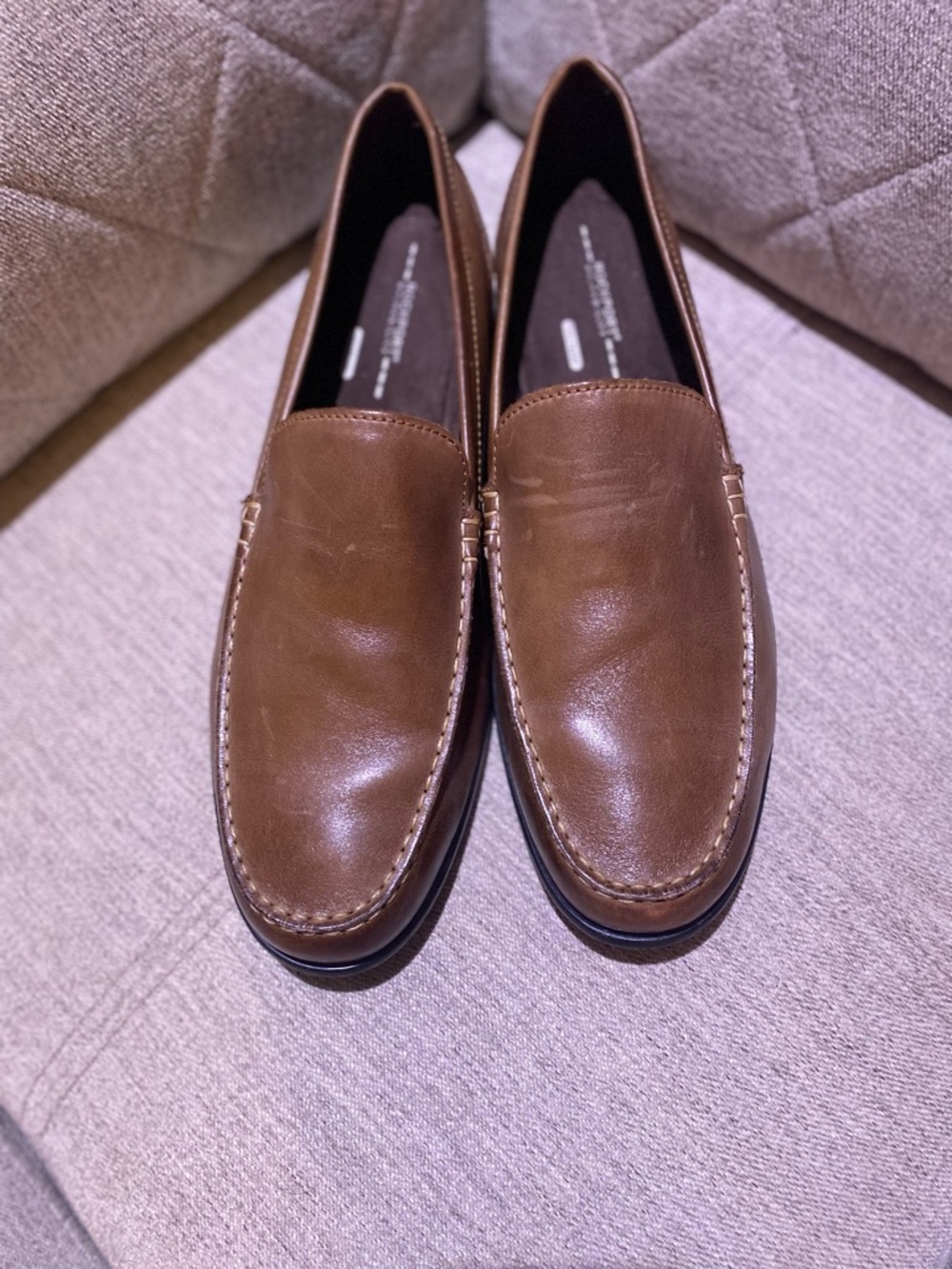 Rockport Brown Leather Slip-On Loafers